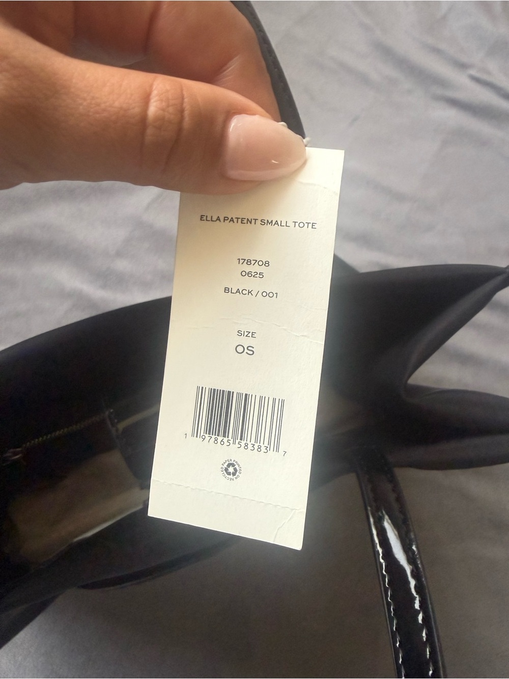 Tory Burch Black Patent Small Tote